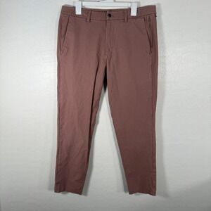 Lululemon Pants Mens 36x30 Red Commission Straight Leg Stretch Casual